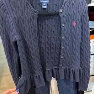 Ralph Lauren girls size 16 Blue Cardigan